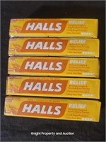 5 Halls Yellow Honey Lemon 9 Srops per package
