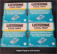 4 Listerine Cool Mint Pocketpaks 24 Strips