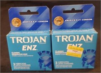 2 Trojan ENZ condoms 3 per pack