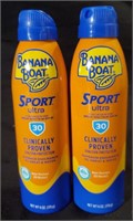 2 Banana Boat Sport SPF 30 Spray 6oz