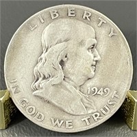 1949-S Ben Franklin Silver (90%) Half Dollar
