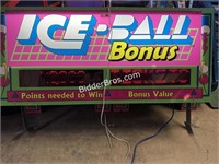 Ice Ball Bonus Sign skee ball sign only