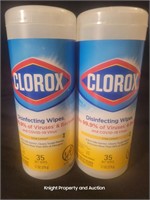 2 Clorox Wipes 35 per pack