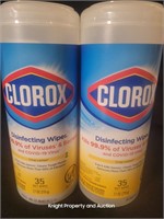 2 Clorox Wipes 35 per pack