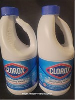 2 Clorox Bleach 43fl oz