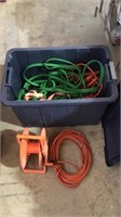 Hose real, extension cords