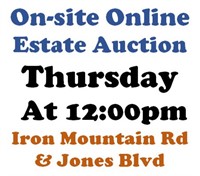 WELCOME TO OUR THUR.@12pm ONLINE PUBLIC AUCTION