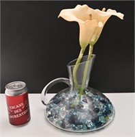 Vase avec callas artificiels