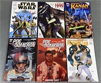 6pc Star Wars Marvel Trade Paper Backs w/ Han Solo