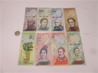 Série de 6 billets de Venezuela