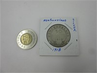 0.50$ Newfoundland 1918 silver