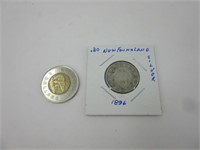 0.20$ Newfoundland 1896 silver