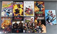 9pc Marvel Trade PaperBacks w/ Avengers