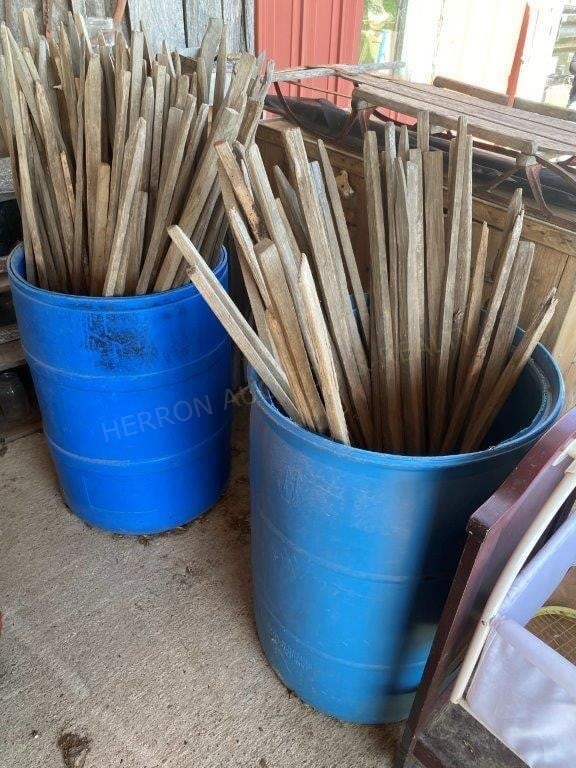 Barrels of Wood Stakes