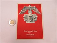 Carte postale avec timbre, German War WWII , 2e