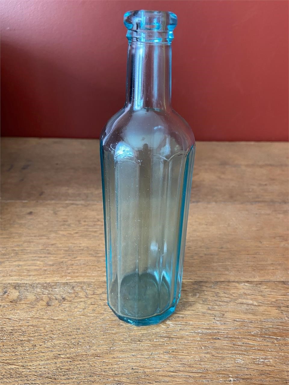 Vintage Aqua Tinted Glass Bottle