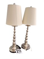 Pair Of Silver Lamps(USBR3)