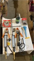 Clamps, thermometers, propane, chainsaw chain