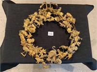 Vintage Dresden Petites Brass Wreath All Holidays