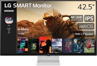 Damaged LG 43 4K UHD Smart Monitor 43SQ700S  White
