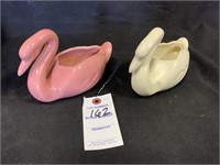 Vintage Bauer Pottery Swans