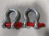 2 - Screw Pin Anchor Shackles 3/4" 4.75T working