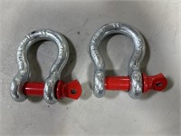2 - Screw Pin Anchor Shackles 3/4" 4.75T working