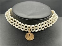 14kt gold and Pearl Choker Style Necklace
TW
