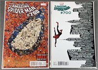 2pc Amazing Spider-Man #700 Key Marvel Comic Books