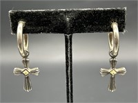Sterling Silver Earrings
, TW 9.6g