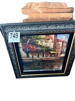 Framed Oil On Canvas(Garage)