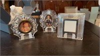 (3) vintage Waterford crystal picture frames