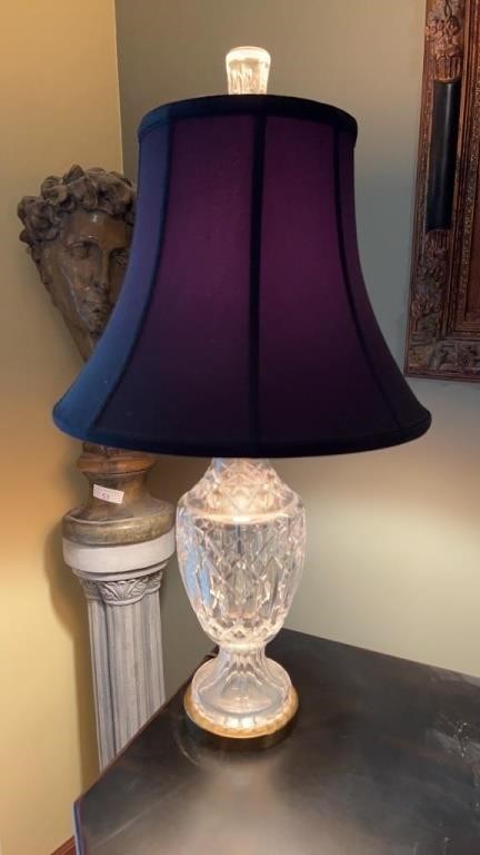 Waterford crystal Ireland Lismore table lamp, 30