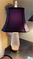 Waterford Crystal table lamp, 24 inches tall,