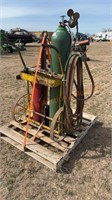 Oxy Acetylene Torch on Rolling Cart