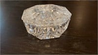 Waterford crystal vintage glass octagon box with