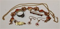 Collection of gold filled Jewelry, 6 pieces in lot