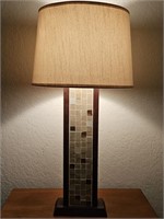 Mosaic Tile Mid Century Modern Table Lamp w/ Shade