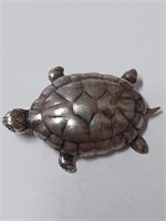 Silver? Turtle Brooch- 14.8g