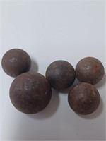 Antique Cast Iron Cannon Ball Lot- Will Not Ship
