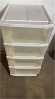 4-drawer plastic rolling cart approximately 17 x