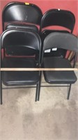 Folding chairs, 1-cloth, 3- vinyl, lot of 4