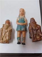 Chinese Bisque Figures and Rubber Baby Doll