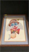 Tom Wood clown wall art Approximately 17 x 21