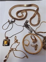 Lot of Goldtone Jewelry to Include Necklaces,