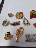 Lot of Various Vtg. Brooches and Pins w/ Adv.