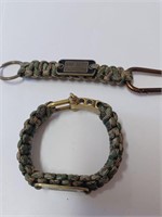 American Flagg Rope Style Bracelet and Key Chain