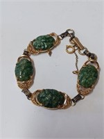 12K GF Scarrob Bracelet w/ Green Stones