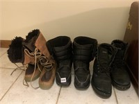 THREE PAIRS BOOTS SZ. 11 EE