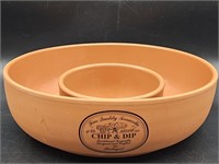 Terra Cotta Chip & Dip Bowl from Portugal